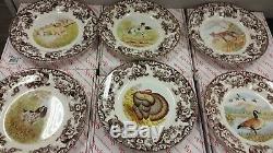 Spode woodland set of 10 dinner plates Includes 10 different designs
