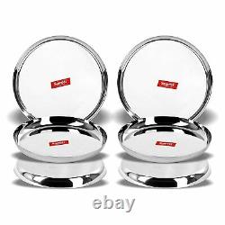 Stainless Steel Apple Shape Dinner Plates 27cm Dia Set of 6 Pieces