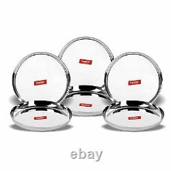 Stainless Steel Apple Shape Dinner Plates 27cm Dia Set of 6 Pieces