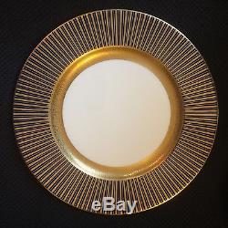 Striking Lenox Gold Cobalt 10-1/2 Dinner Plates (Set of 14) Old Green Mark
