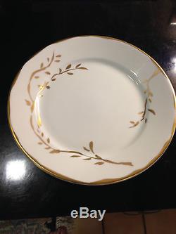 Stunning, Elegant APILCO Hand Painted Gold Trimmed Dinner Plate Set of Six