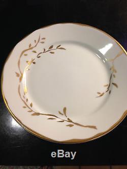 Stunning, Elegant APILCO Hand Painted Gold Trimmed Dinner Plate Set of Six