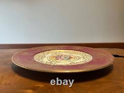 Stunning Vintage Royal Worcester Gilt Floral Bone China Dining Plates Set of 12