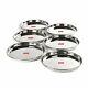 Sumeet Stainless Steel Round Dinner Plates Thali 11.5 Set Of 6 Pieces