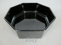 Superb 80's vintage ARC Arcoroc Black Dinner Service / Set. 8 plates bowls cups