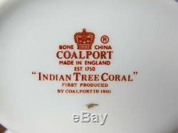 Superb red COALPORT Indian Tree Coral Dinner Service / Set for 6. Plates etc