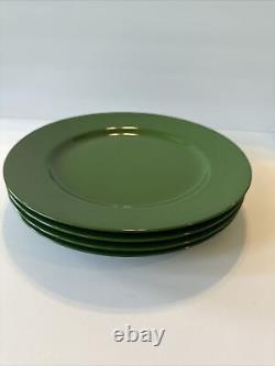 Taitu Uno Solid Green Set of 4 Dinner Plates 11 Party Plates Emilio Bergamin