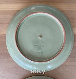 Thai Celadon 11 Dinner Plates Glazed Jade Green Made In Thailand Set of 3