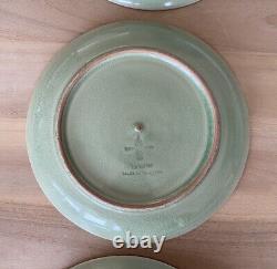 Thai Celadon 11 Dinner Plates Glazed Jade Green Made In Thailand Set of 3