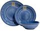 The Prairie Rachel Ashwell Melamine Blue Hobnail Crackle Plates Side Plate Bowl
