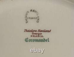 Theodore Haviland Limoges Coromandel Dinner Plates 9 5/8 Set Of 9. Floral Gold