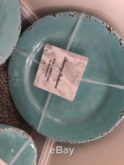 Tommy Bahama Turquoise 16 Dessert Melamine Salad Dinner Plates Dishes Bowls Set
