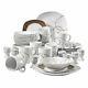 Veweet 40-piece Porcelain Dinnerware Set Plates Bowls Dinner Kitchen Tableware