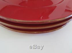 VIETRI Italy Lastra Red 12 Dinner Plates Set of 4