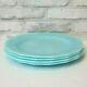 Vintage Pyrex Blue Delphite Pie Crust Dinner Plate 9 Set Of 4 Aqua Turquoise