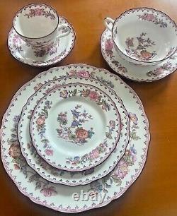 VINTAGE SPODE CHINA TREE -7 PIECE PLACE SETTING For 12 (minus 2 bowls)-82 Pieces