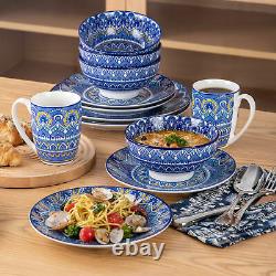 Vancasso Series Mandala 32-Piece Porcelain Dinnerware Set Dinner Kitchen Dishes