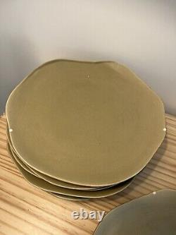 Vance Kitira Contour Mat Herbal Green Dishes 32 pieces 7.5 place settings