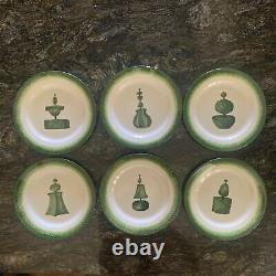 Vietri Italy TOPIARY Dinner Plate 10 SET OF 6 EXCELLENT CONDITION Retired