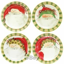 Vietri Old St. Nick Assorted Dinner Plate, Set of 4