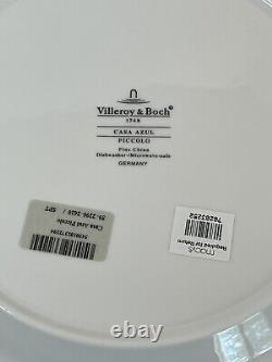 Villeroy & Bochcasa Azulpiccoloblue & White Dinner Plates Set Of 4newmint