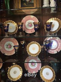 Vine' Pink by Royal Derby Dinner Plates (set of 8)