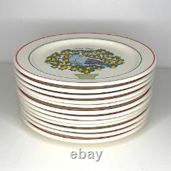 Vintage 12 DAYS OF CHRISTMAS Dinner Plate Set Sally Merwin Taylorton Potteries