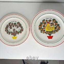 Vintage 12 DAYS OF CHRISTMAS Dinner Plate Set Sally Merwin Taylorton Potteries