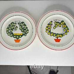 Vintage 12 DAYS OF CHRISTMAS Dinner Plate Set Sally Merwin Taylorton Potteries