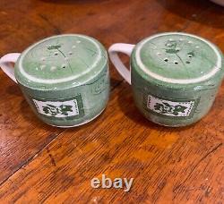 Vintage Colonial Homestead Green Dish and Cup Set 56 PCS
