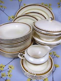 Vintage Crown Devon Fieldings DINNER SERVICE / SET for 6. Gilded. Plates etc