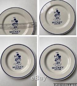 Vintage Disney Mickey Mouse set of 3 dinner plates+ 3 soup bowls+3 salad plates
