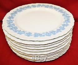 Vintage English Wedgwood Queensware Lavender on Cream Set 11 Dinner Plates