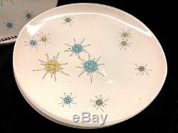 Vintage Franciscan Atomic Starburst Dinner Plate Set of 7! Perfect Condition! 19