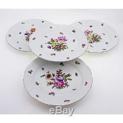 Vintage Herend Bouquet De Herend Decor Dinner Plates Set of Four