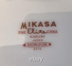 Vintage Mikasa Horizon Dinner Plates 10 1/2 Set Of 8 Mid Century Modern MCM