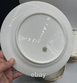 Vintage Noritake Fine China Japan Set Ranier Gold Rim Floral Plates 34 Pieces