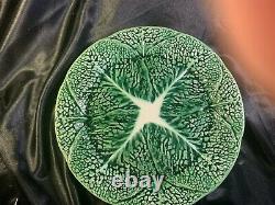 Vintage SECLA Made in Portugal Cabbage Leaf Dinner Plates 10 3/4 Set of 6