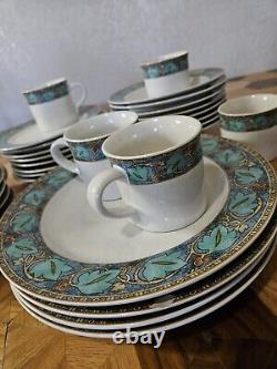 Vintage Studio Nova Village Trail Set 35 Piece Cups, Saucer Plates Dinnerware