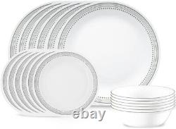 Vitrelle Dinnerware Set Lightweight, Chip Resistant, Easy-Care Mystic Gray
