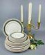 Vtg Crown Ducal Green Chatsworth 7285 Dinner Plate Service Set. 6 Place Setting