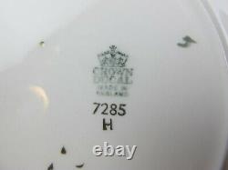 Vtg Crown Ducal green Chatsworth 7285 Dinner Plate Service Set. 6 place setting