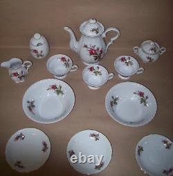 Vtg WWII Fine China Set Royal Rose Japan Rare 42 Pieces Holiday Dinner Dining