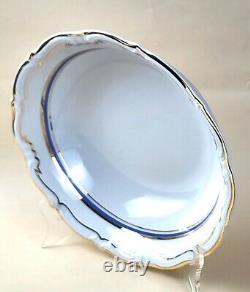 WALBRZYCH ZPS WLB112 (13030) 11 pcs Dinner Set with Hostess pcs Gilded & Blue Band