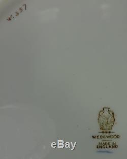 WEDGWOOD china W357 GOLD & COBALT BLUE Set 11 Dinner or Service Plates 10-5/8