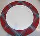 Williams Sonoma Christmas Red Tartan Chargers Set Of 4 -12 1/4 Diam. Dinner Plate