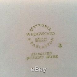 Wedgwood Barlaston Etruria Queensware Set 4 Dinner Plates 10 Grapevine Soft Blu