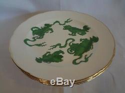 Wedgwood China Chinese Tigers Green Set of 4 Dinner Plates