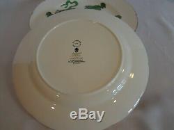 Wedgwood China Chinese Tigers Green Set of 4 Dinner Plates