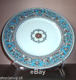 Wedgwood FLORENTINE TURQUOISE Dinner Plate SET of 4 Made in UK New